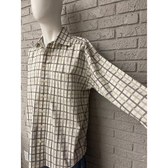 Burberry London Men Plaid Long Sleeve Button Down Shirt Size L - Picture 3 of 9